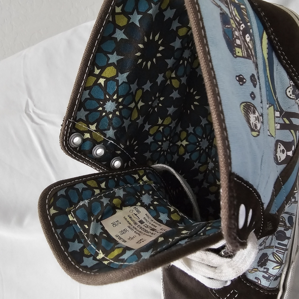 Vans, Size 7.5, blue,green,beige,brown